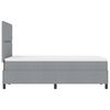 vidaXL Lit &agrave; ressorts avec matelas Gris clair 120 x 200 cm tissu