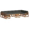 vidaXL Ensemble de canap&eacute;s d'ext&eacute;rieur 11 pc Naturel et Anthracite