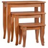vidaXL Tables d'appoint gigognes 3 pcs Bois massif d'acajou