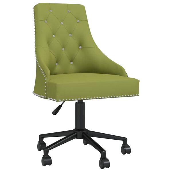 vidaXL Chaises pivotantes &agrave; manger lot de 2 Vert clair Velours