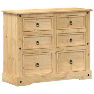 vidaXL Commode Corona 110x43x91 cm bois massif de pin