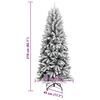 vidaXL Sapin de Noël artificiel avec 300 LED avec support Blanc 210 cm
