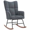 vidaXL Fauteuil &agrave; bascule avec repose-pieds 2 pcs Gris fonc&eacute; Velours