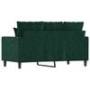 vidaXL Canap&eacute; &agrave; 2 places Vert fonc&eacute; 120 cm Velours