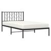 vidaXL Cadre de lit métal sans matelas avec tête de lit noir 107x203cm