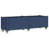 vidaXL Jardini&egrave;re &agrave; roulettes bleu gris 160x50x54 cm PP