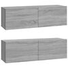 vidaXL Ensemble de meubles TV 3 pcs Sonoma gris Bois d'ing&eacute;nierie