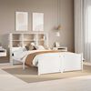 vidaXL Lit bibliothèque sans matelas blanc 140x190 cm bois pin massif
