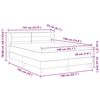 vidaXL Lit boxspring avec matelas Marron fonc&eacute; 140 x 190 cm tissu