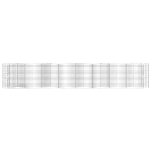 vidaXL Lit sur&eacute;lev&eacute; &agrave; gabion Fer galvanis&eacute; 610x50x100 cm