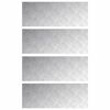 vidaXL Nez de marche Rectangulaire 4 pcs Argent&eacute; 80 x 30 cm Aluminium