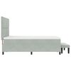 vidaXL Lit &agrave; ressorts avec matelas Gris clair 140 x 200 cm Velours