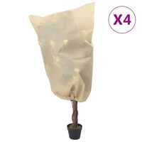 vidaXL Housses de protection pour plantes avec cordon de serrage 4 pcs