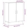 vidaXL Buffet Ch&ecirc;ne noir 69,5 x 34 x 90 cm Bois d'ing&eacute;nierie