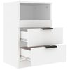vidaXL Tables de chevet 2 pcs Blanc Bois d'ingénierie