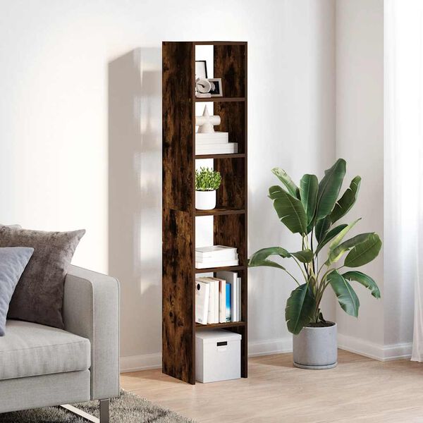 vidaXL Biblioth&egrave;ques 2 pcs empilable ch&ecirc;ne fum&eacute; bois d'ing&eacute;nierie