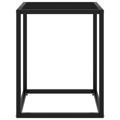 vidaXL Table basse Noir avec verre noir 40x40x50 cm