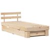 vidaXL Cadre de lit avec t&ecirc;te de lit Naturel 80 x 200 cm Pin massif