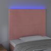 vidaXL T&ecirc;te de lit &agrave; LED Rose 80x5x118/128 cm Velours