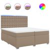 vidaXL Sommier &agrave; lattes de lit avec matelas Cappuccino 200x200 cm