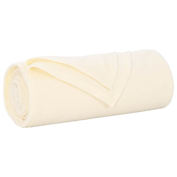 vidaXL Couvertures &agrave; jeter 24 pcs Cr&egrave;me 170 x 130 cm Toison