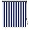 vidaXL Store roulant d'ext&eacute;rieur 140x250 cm Bleu et blanc