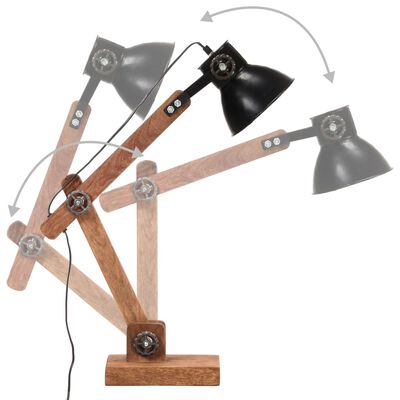 vidaXL Lampe de bureau industrielle Noir Rond 58x18x90 cm E27