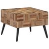 vidaXL Table basse gris 55x55x40 cm teck de r&eacute;cup&eacute;ration massif