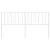 vidaXL T&ecirc;te de lit de remplacement m&eacute;tal blanc 160 cm