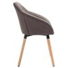 vidaXL Chaises &agrave; manger lot de 6 taupe tissu