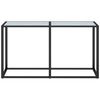 vidaXL Table console Marbre blanc 140x35x75,5 cm Verre trempé