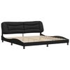vidaXL Cadre de lit sans matelas Hvar noir 200x200 cm similicuir