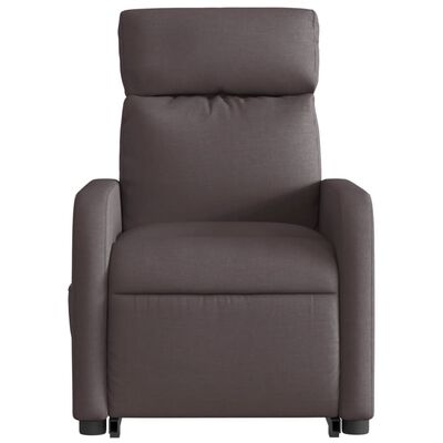 vidaXL Fauteuil inclinable marron foncé tissu