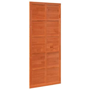 vidaXL Porte de grange 100 x 2,5 x 208 cm Bois de pin massif Brun cire