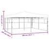 vidaXL Belv&eacute;d&egrave;re pliable avec 2 parois 5x5 m Bleu