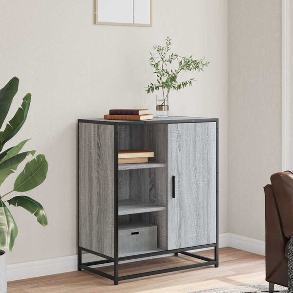 vidaXL Buffet sonoma gris 62x35x76 cm bois d'ing&eacute;nierie