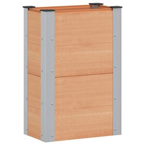 vidaXL Jardini&egrave;re sur&eacute;lev&eacute;e Marron 50 x 30 x 72 cm WPC et Aluminium