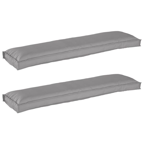 vidaXL Set de coussins de palette 2 pcs Gris 150 x 40 x 8 cm