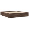 vidaXL Cadre de lit sans matelas ch&ecirc;ne marron 200x200 cm