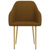 vidaXL Chaises &agrave; manger lot de 4 marron velours