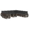 vidaXL Ensemble de canap&eacute; de jardin 12 pc Gris et Gris fonc&eacute;