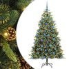vidaXL Sapin de No&euml;l artificiel avec branches pliables et c&ocirc;nes 180 cm