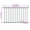 vidaXL Panneau de cl&ocirc;ture Woerden en acier thermolaqu&eacute; 1,7 x 1,17 m anthracite