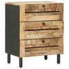 vidaXL Table de chevet Naturel 50 x 33 x 62 cm Bois de mangue massif