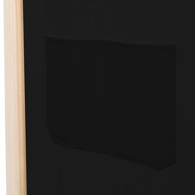 vidaXL Cloison de séparation 4 panneaux Noir 160x170x4 cm Tissu
