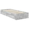 vidaXL Lit de Rangement Gris b&eacute;ton 75 x 190 cm Bois d'ing&eacute;nierie