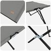 vidaXL Lit de camping pliant 2 pcs Gris 206 x 76 x 74 cm