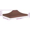 vidaXL Toit de tente de r&eacute;ception 4x3 m Marron 270 g/m&sup2;
