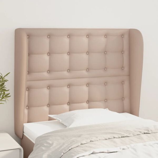vidaXL T&ecirc;te de lit avec oreilles Cappuccino 103x23x118/128 cm