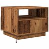 vidaXL Table basse avec lumi&egrave;res LED vieux bois 50x49x40 cm